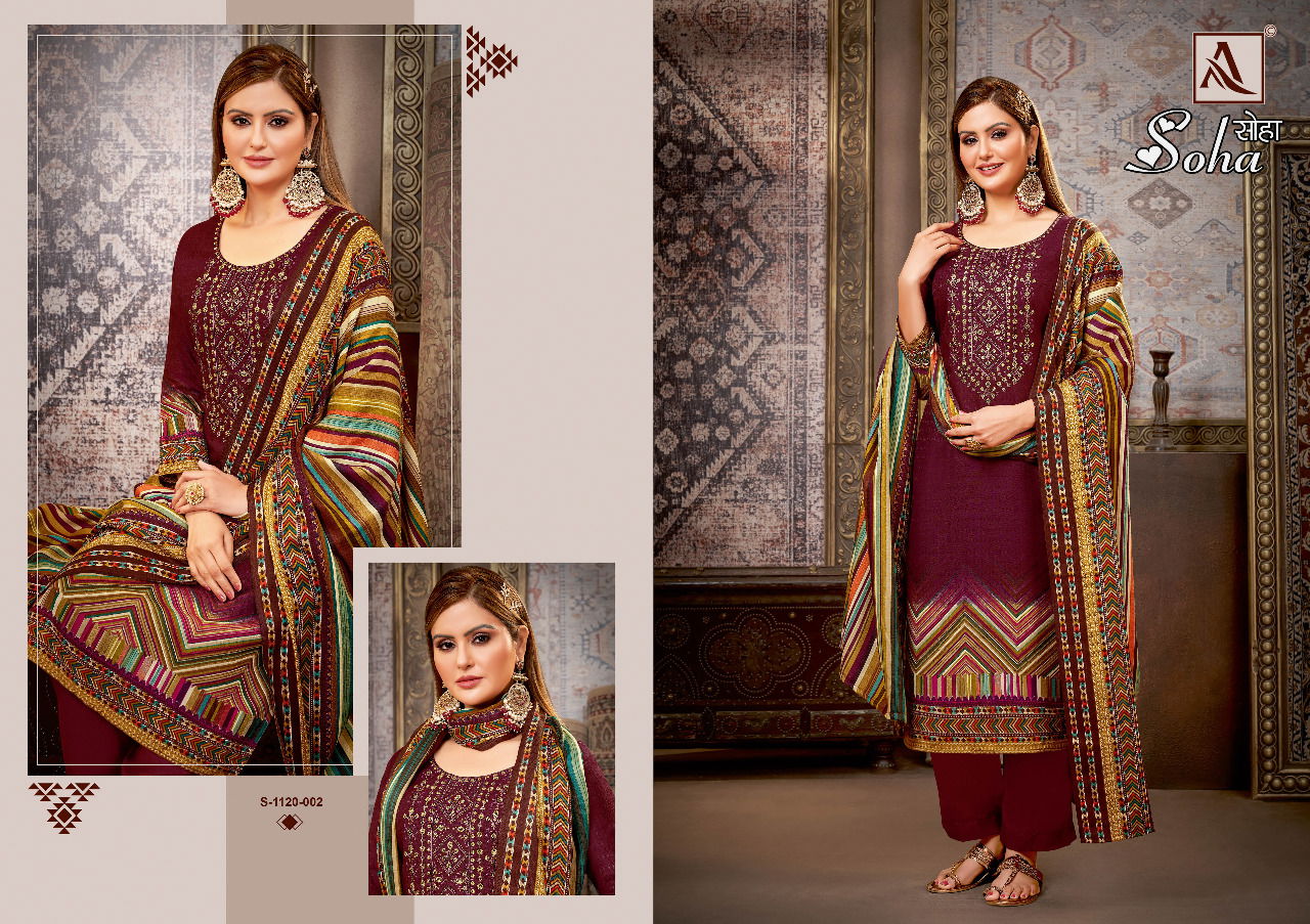 Alok Soha Pashmina  Winter Wear Wholesale Dress Material Collection